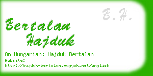 bertalan hajduk business card